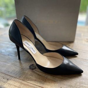 Jimmy Choo Addison D’Orsay Leather Pumps